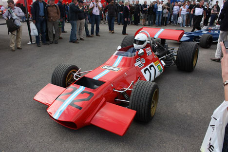 En uhyre sjælden De Tomaso fra 1970. En af de biler som Frank Williams stod bag.
